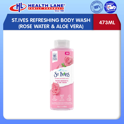 ST.IVES REFRESHING BODY WASH (ROSE WATER & ALOE VERA) 473ML